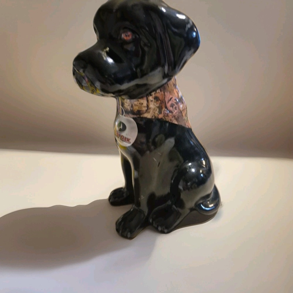 Black Labrador Retriever Mossy‎ Oak  Dog Piggy Coin Slot Bank 10in No stopper